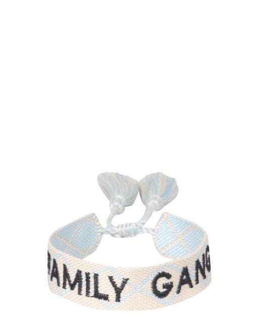 LABEL K White Braided Fabric Bracelet