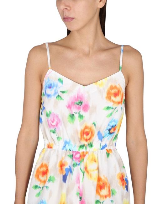 Boutique Moschino White Flower Chine Jumpsuit