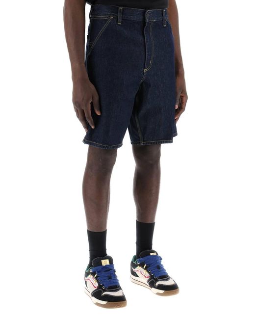 Single Knee Bermuda Shorts Carhartt en coloris Blue