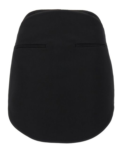 Jupe en satire de cercle des cours Courreges en coloris Black