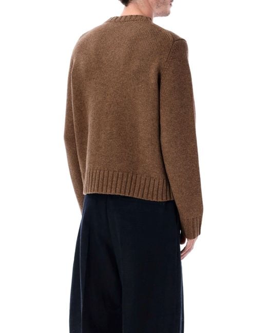 Studio Nicholson Brown Cree Yak And Merino Wool Knit Sweater for men