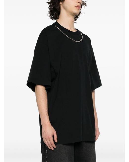 T-Shirt En Coton Biologique À Détail De Chaîne Ambush pour homme en coloris White