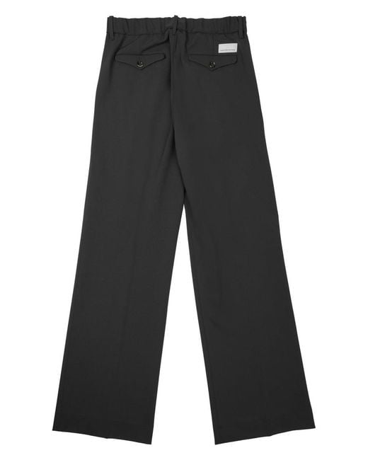 Nine:inthe:morning Gray Tailored Wool-Blend Trousers