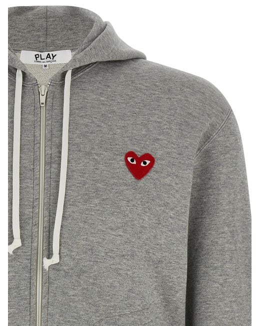 Comme des Garçons jouent un sweat à capuche «coeur» COMME DES GARÇONS PLAY pour homme en coloris Gray