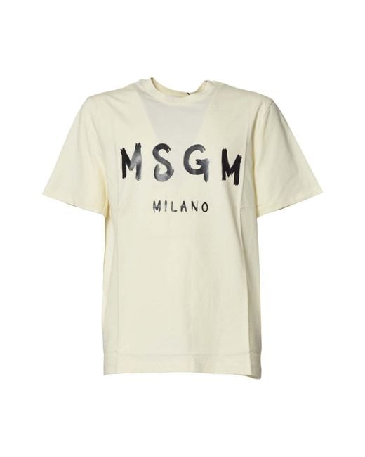 MSGM T-shirts En Polo's in het Natural