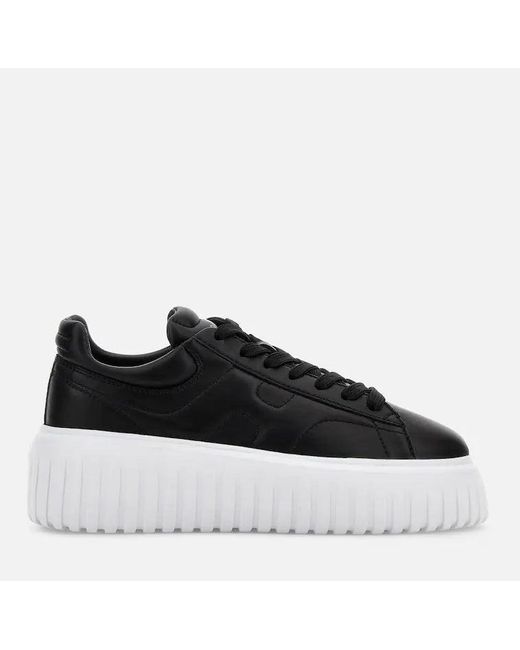 Hogan Black E H-Stripes Sneaker