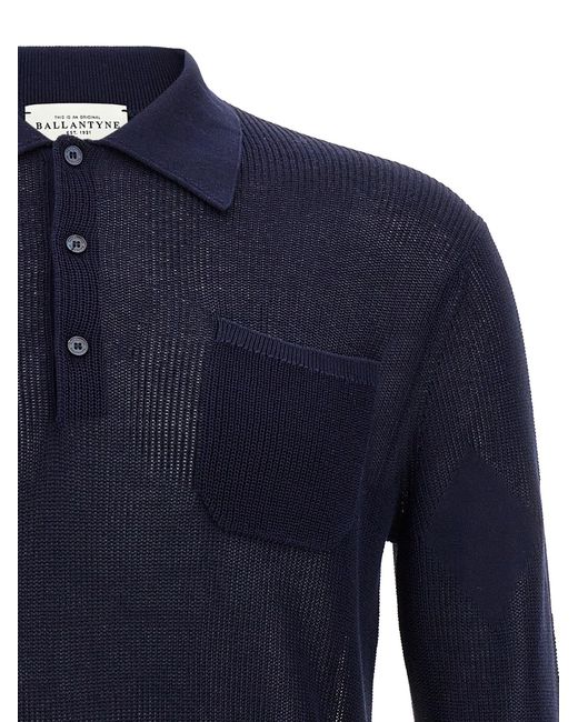 Openwork Cotón de algodón Ballantyne de hombre de color Blue