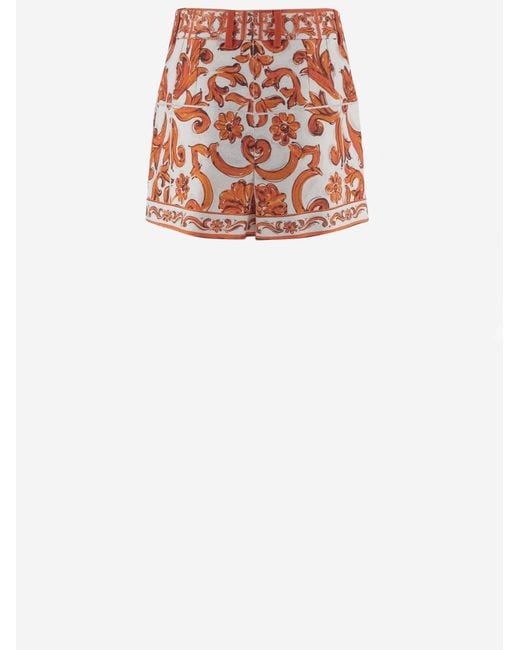 Dolce & Gabbana White Shorts Stretch Cotton-Blend
