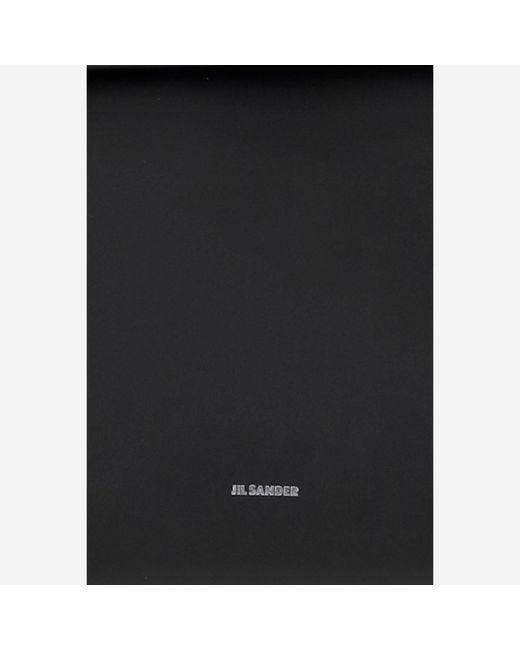 Jil Sander Black Voyage Small Leather Bag