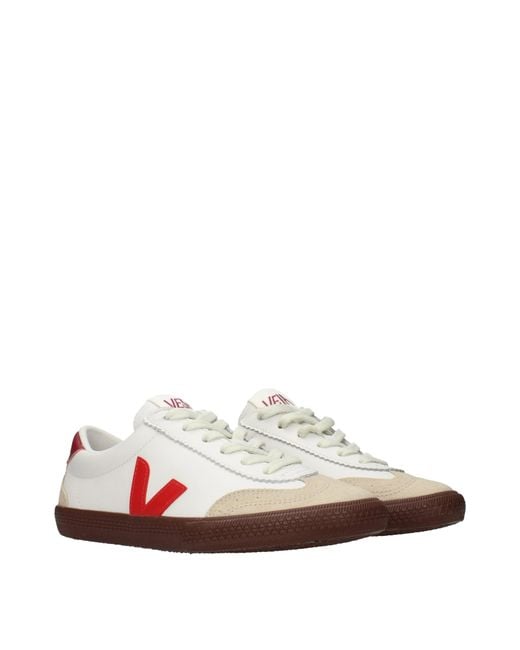 Veja Pink Sneakers Volley Leather/Bordeaux