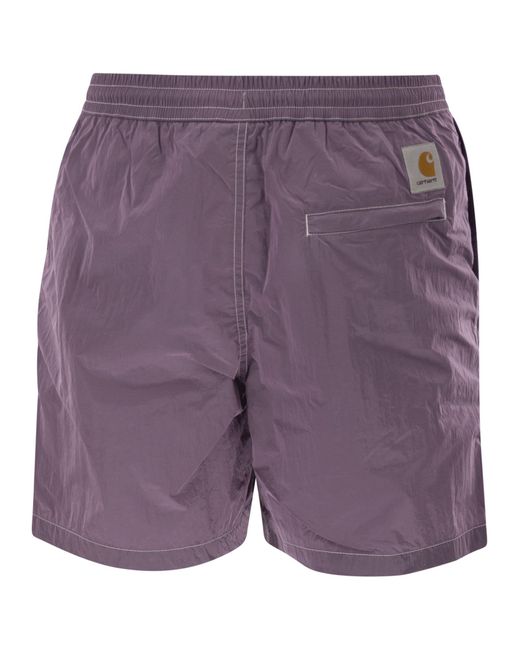 Carhartt Purple Swimsuit With Logo