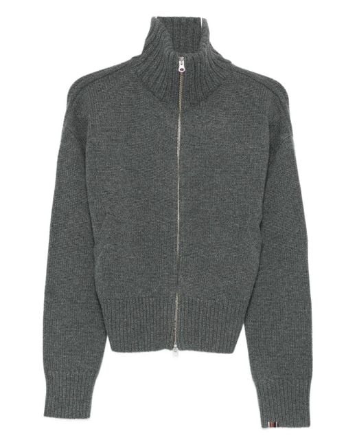 Extreme Cashmere Gray Cashmere Zipped Cardigan