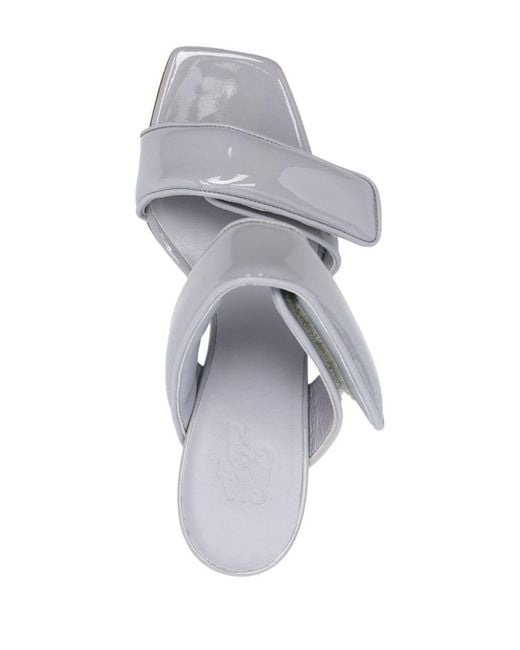 Gia Borghini Gray Two Strap Sandals