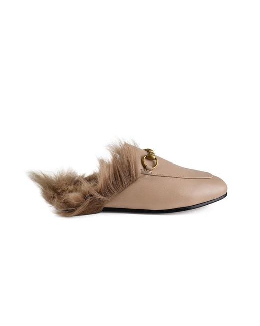 Gucci Brown Princetown Mules