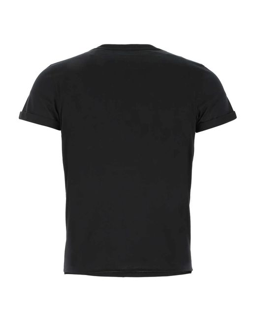 Saint Laurent Black Crew Neck T Shirt for men
