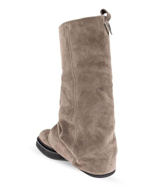 Las botas de combate de cuero de ante Attico Robin The Attico de color Brown