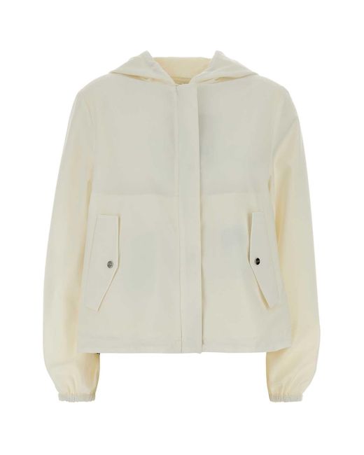Herno White Jersey Reversible Jacket