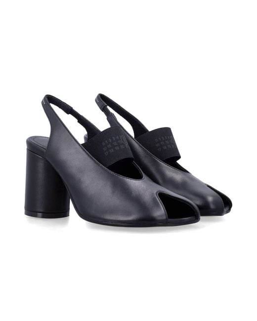 MM6 by Maison Margiela Blue Open-Toe Slingback Sandals