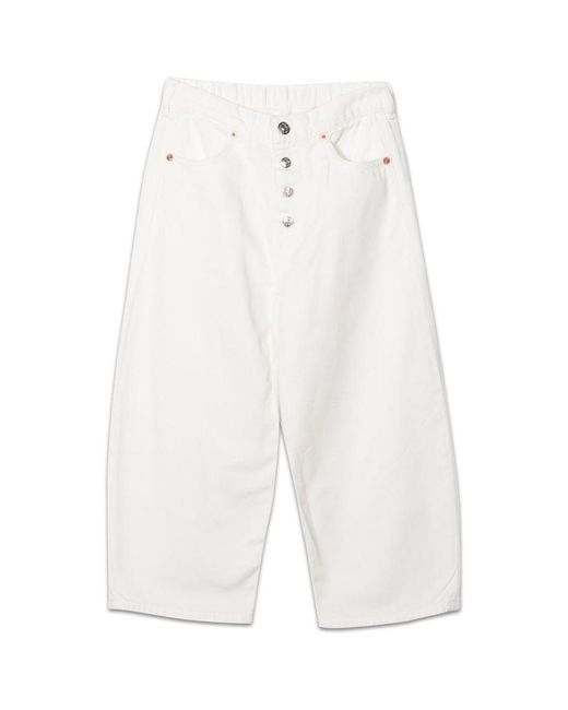 MM6 by Maison Margiela White Pantaloni