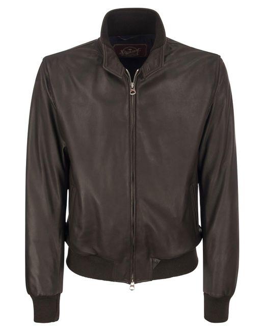 Stewart Black Tenerife Leather Jacket for men