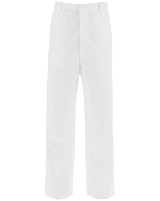 MM6 by Maison Martin Margiela Cotton Bull Pants In Acht Woorden in het White voor heren