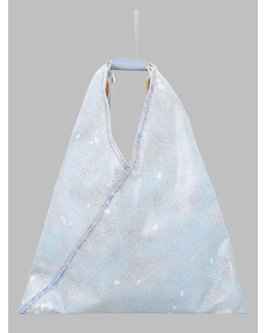 MM6 by Maison Margiela Blue Borsa A Mano "Japanese" Medium