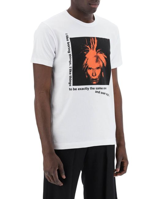 Comme des Garçons Comme Des Garcons -shirt "andy Warhol Gedrukt T -shirt in het White voor heren