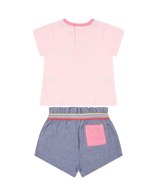 Marc Jacobs Multicolor Logo T Shirt And Shorts Set