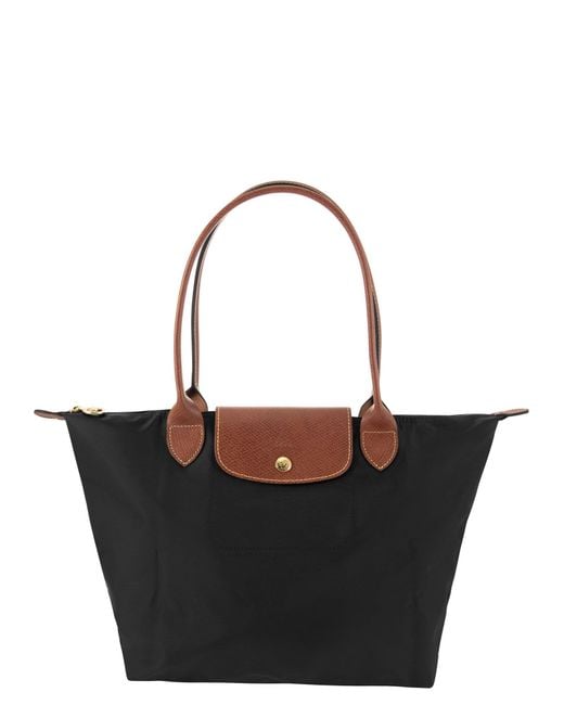 Longchamp Black Le Pliage Original -Umhängetasche S