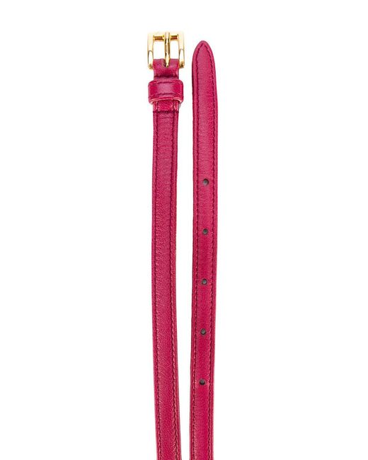 Prada Red Logo Buckle Belt