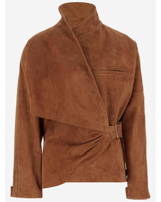DARKPARK Brown Contour Cindy Suede Jacket
