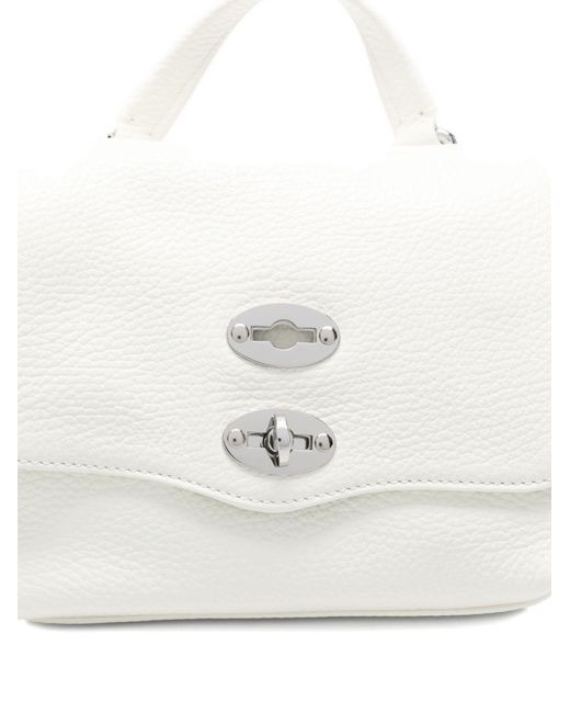 Zanellato White Postina Daily Baby Leather Handbag