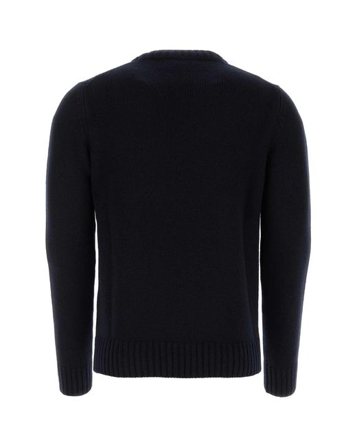 Prada White Ivory Wool Blend Sweater for men