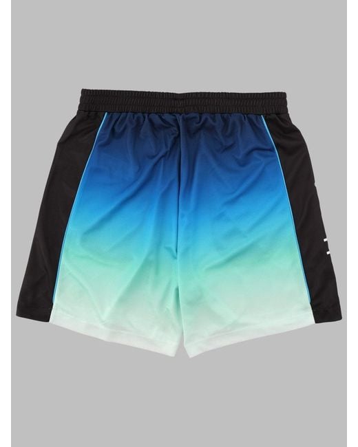 Casablanca Blue Gradient Design Logo Polyester Football Shorts for men