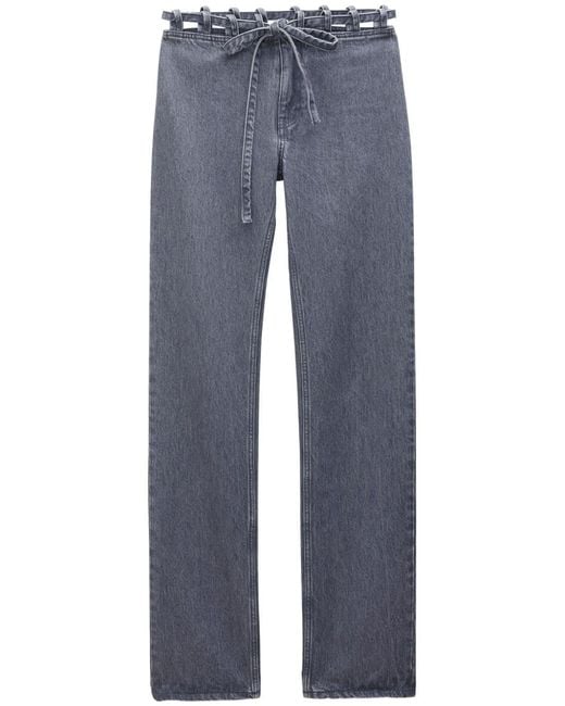 Filippa K Blue Lace Waist Jeans Clothing
