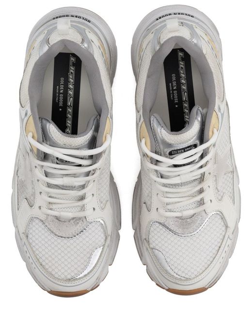 Golden Goose Deluxe Brand White Low-Top Running Sneakers