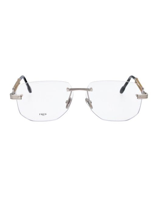 Fred Metallic Rimless Optical Fg50066 U 016