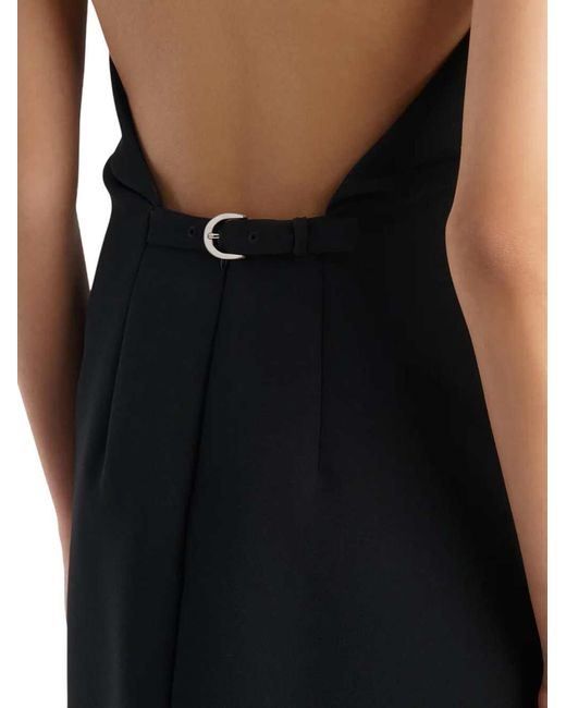 Khaite Black Roxanne Halterneck Maxi Dress
