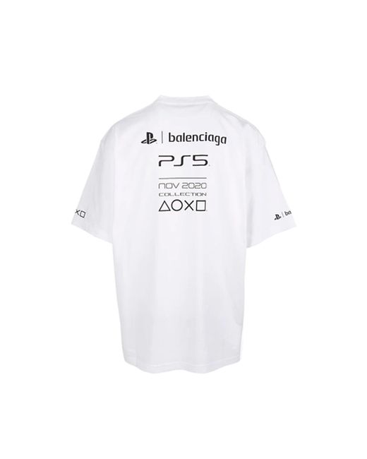 Balenciaga X Play Station Ps5 T -shirt in het White