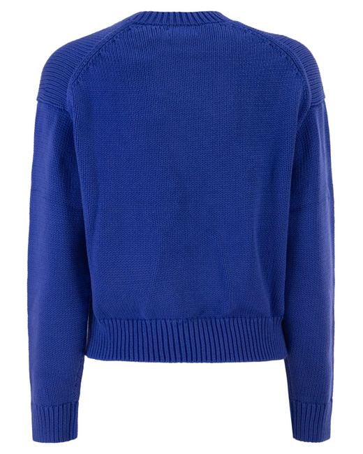 Polo Ralph Lauren Blue Big Pony Cotton Crew Neck Jumper
