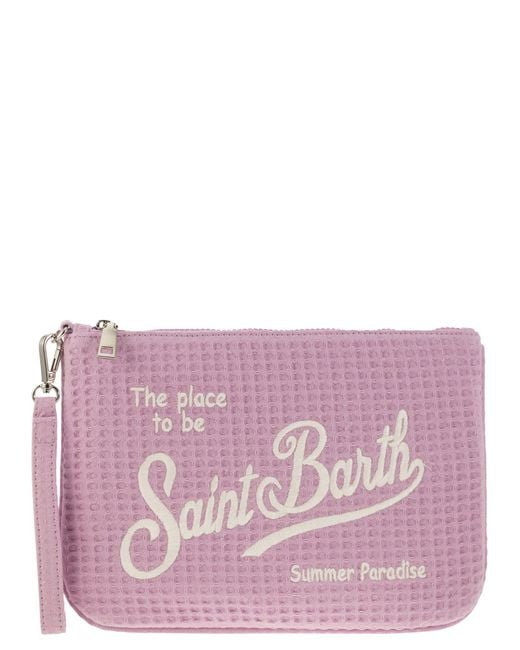 Mc2 Saint Barth Purple Parisienne Clutch -Tasche mit Handgelenkschleife