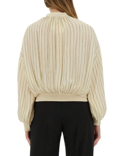 Alysi Natural Silk Bomber Jacket