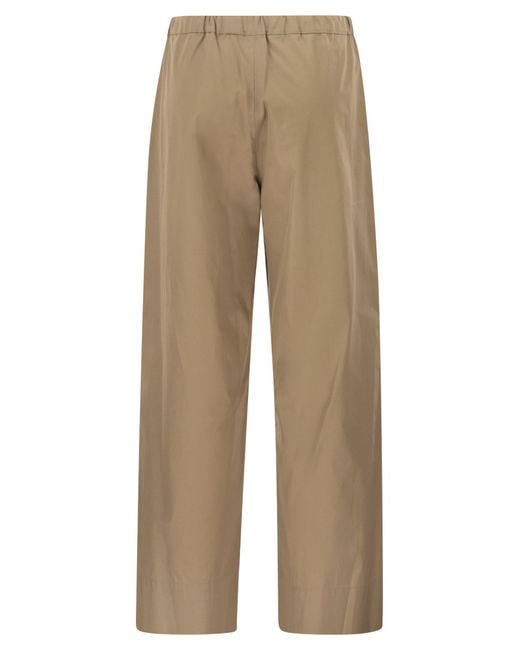 Max Mara Natural Smmargento Cotton Drawstring Trousers