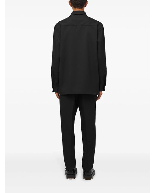 Jil Sander Taps Toelopende Broek in het Black voor heren