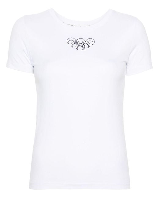 MARINE SERRE White Logo Cotton T-Shirt