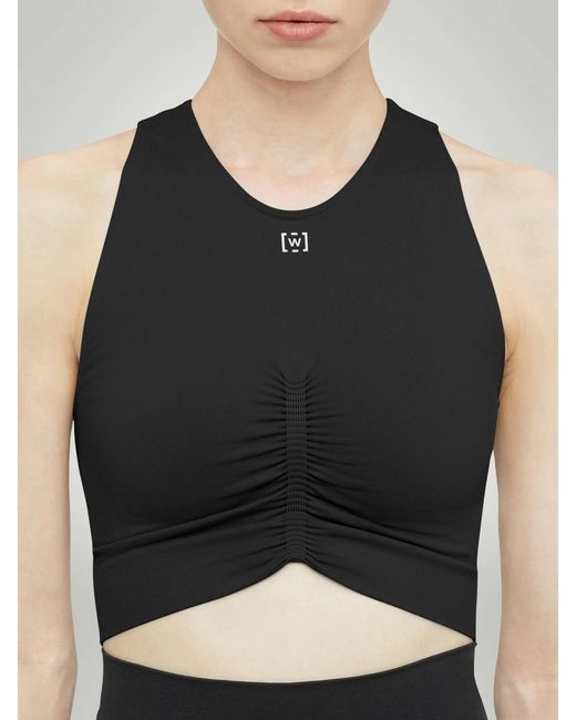 Wolford Black Ruched-Detailing Performance Top