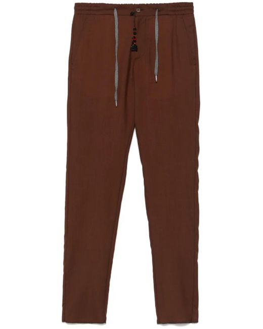 Marco Pescarolo Brown Pants With Drawstring for men