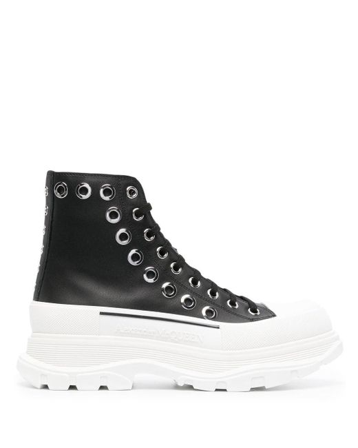Tread Slick Ankle Boots Alexander McQueen pour homme en coloris Black