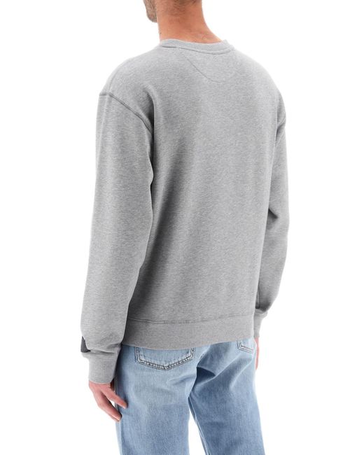 Melange Cotton Sweatshirt Valentino Garavani pour homme en coloris Gray