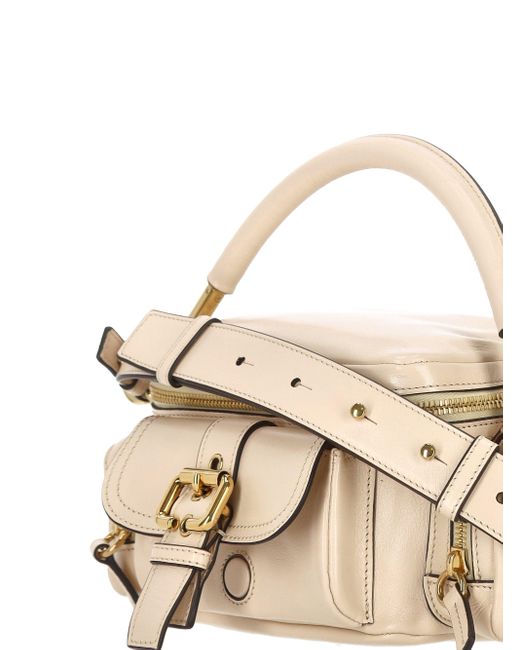 Chloé Metallic Leder kleine Kameratasche in Schwarz